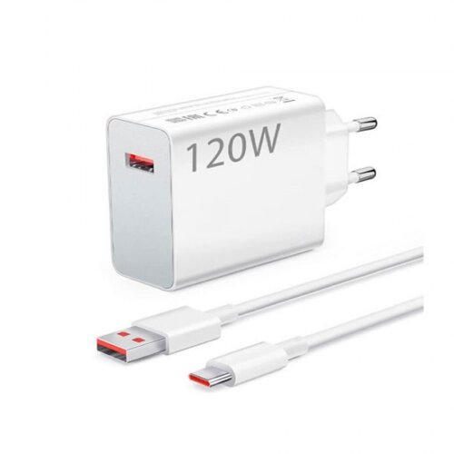Xiaomi polnilec Turbo Charger MDY-13-EE 120W s kablom Type C 6A - bel (Bulk) Slike