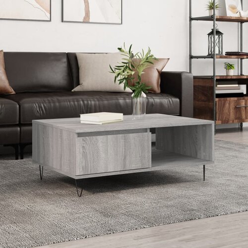  Stolić za kavu siva boja hrasta 90x60x35 cm konstruirano drvo Cijene