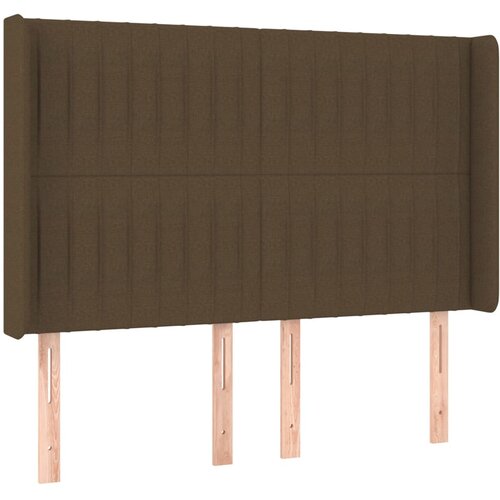  Krevet box spring s madracem LED tamnosmeđi 140x190 cm tkanina Slike