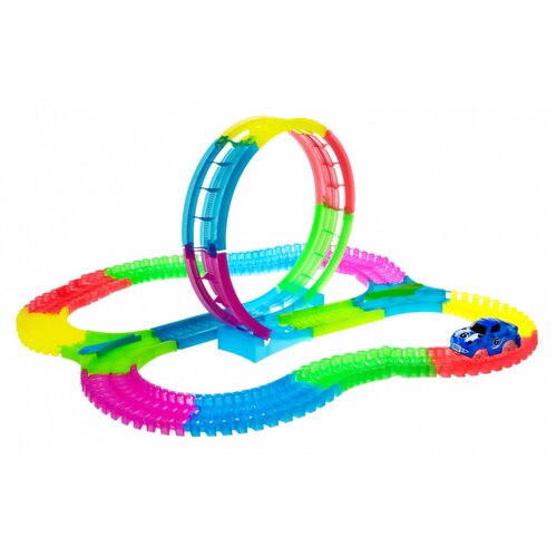  Svjetleća staza za autiće Glow track- 132 elemenata Slike
