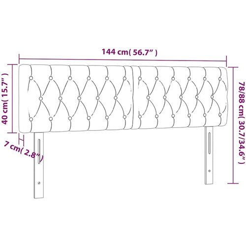  LED uzglavlje tamnoplavo 144x7x78/88 cm bar&amp;scaron;unasto Slike
