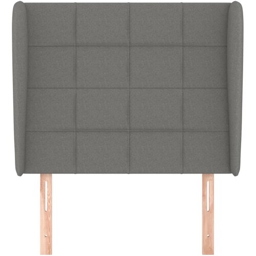  Uzglavlje s u&amp;scaron;ima tamnosivo 93x23x118/128 cm od tkanine Slike