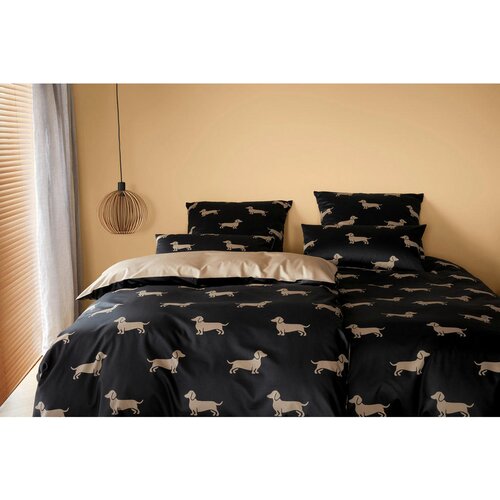 Elegante POSTELJNINA 140/200 cm mako saten črna Slike