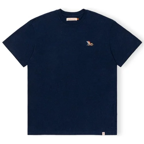 Revolution Majice & Polo majice T-Shirt Loose 1264 LAZ - Navy Modra