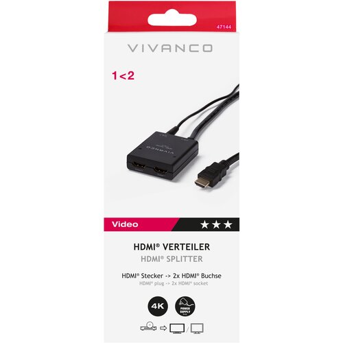 Vivanco HDMI Verteiler 1 aus 2, 0,5m Cene