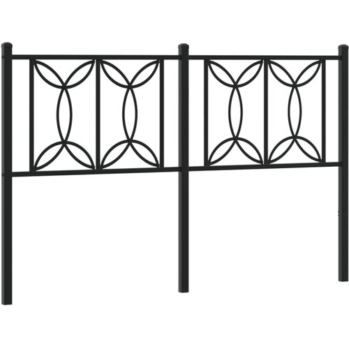 vidaXL Kovinsko posteljno vzglavje črno 140 cm, (21251397) Cene