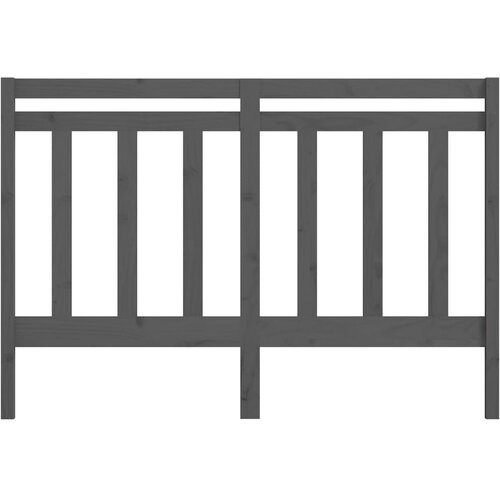  Uzglavlje za krevet sivo 166 x 4 x 100 cm od masivne borovine Slike