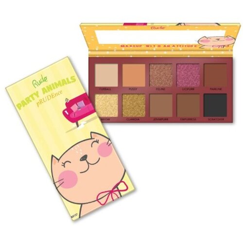 Rude Cosmetics set od 4 palete od 10 boja party animal Slike