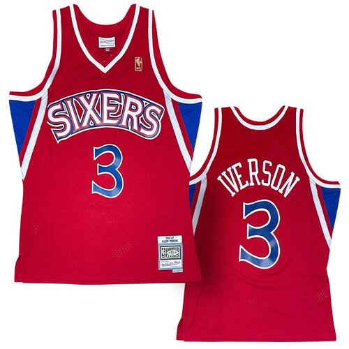 Mitchell And Ness mu&amp;scaron;ki Allen Iverson 3 Philadelphia 76ers 1996-97 Swingman dres Slike