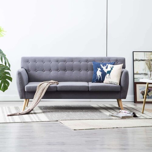  Trosjed presvučen tkaninom 172 x 70 x 82 cm svjetlosivi Slike