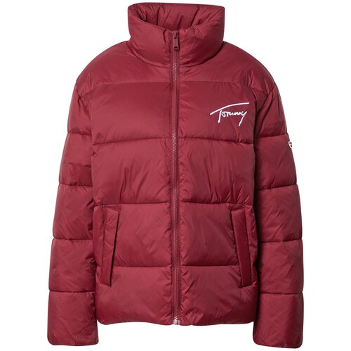 Tommy Jeans Zimska jakna bordo / bela Slike