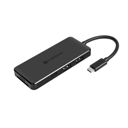 Transcend HUB5C USB 3.2 Gen 2 (3.1 Gen 2) Type-C Black Slike