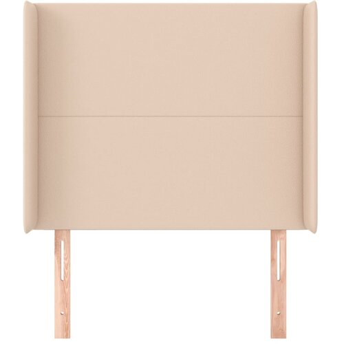  Uzglavlje s u&amp;scaron;ima boja cappuccina 93x16x118/128 cm umjetna koža Slike