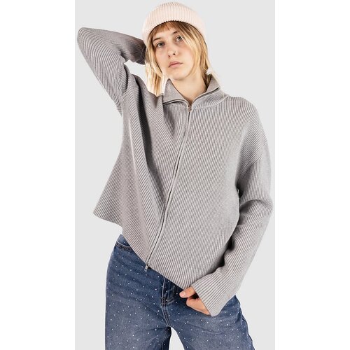 Blue Tomato Double Zip Knit Pulover light grey Slike