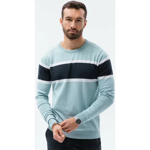 Ombre Puloverji Moški pulover (E190LIGHT_BLUE) pisana