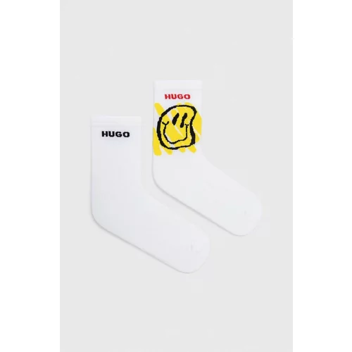 Hugo Čarape 2-pack za žene, boja: bijela