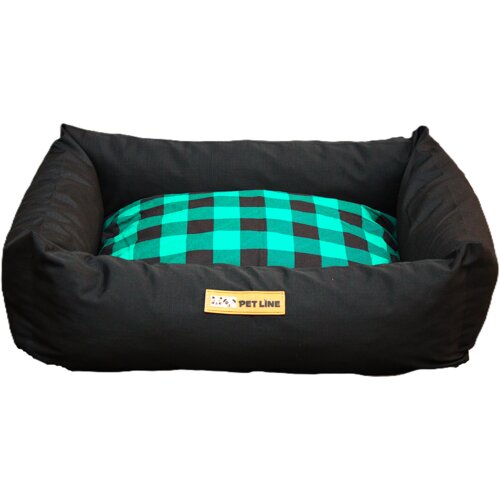 Pet Line Krevet za pse, 60x45cm, Crno-tirkizni Slike