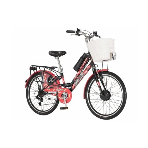 Visitor E-bicikl fashion inferior 24" crno crveni Cene