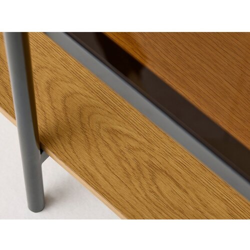 Unique Furniture Stolić za kavu sa staklenom pločom stola u prirodnoj boji 60x120 cm Hassel &amp;ndash; Slike
