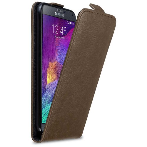 Cadorabo Ohišje, združljivo z Samsung Galaxy NOTE 4 v kava rjava - Zaščitni ovitek v obliki flipa z magnetnim zapiranjem, (20559076) Cene