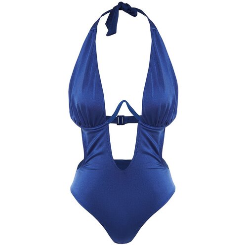 Trendyol navy blue inverted underwire swimsuit Slike