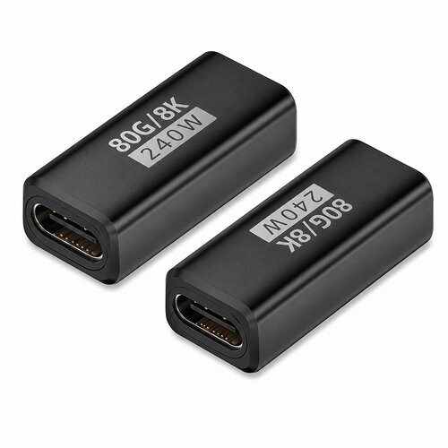 INF 2-Pack 240W 80Gbps USB-C ženski na ženski adapter, podpira 8K@60Hz video Black, (5000291571) Cene