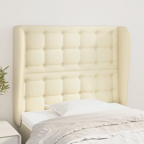  Uzglavlje s u&scaron;ima krem 93x23x118/128 cm od umjetne kože Cijene