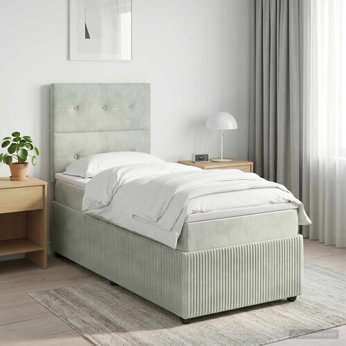  Boxspring krevet s madracem Svjetlosiva Jjedan Bar&amp;scaron;un Slike