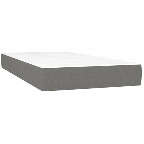  Krevet s oprugama i madracem tamnosivi 90 x 190 cm od tkanine Slike