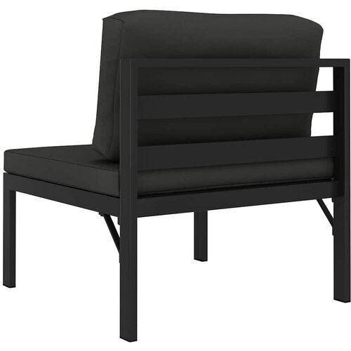  Modularna srednja sofa s jastucima aluminijska antracit Slike