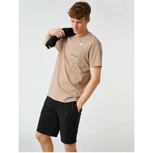 Koton T-Shirt - Brown - Fitted