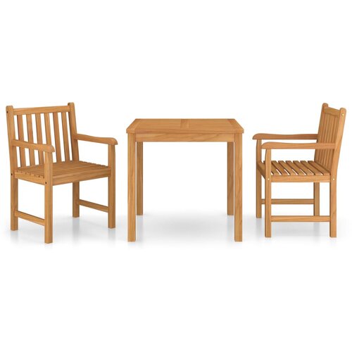  Vrtni blagovaonski set od 3 dijela 80x80 cm masivno tikovino drvo Slike
