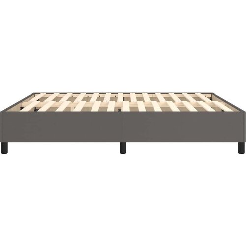  Za krevet s oprugama sivi 160x200 cm od umjetne kože Slike
