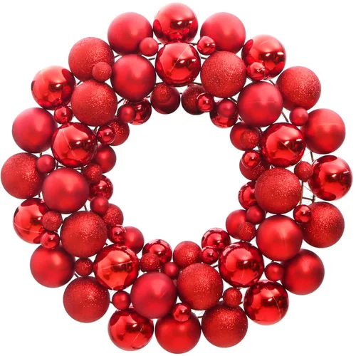 vidaXL Božični venček rdeč 45 cm polistiren