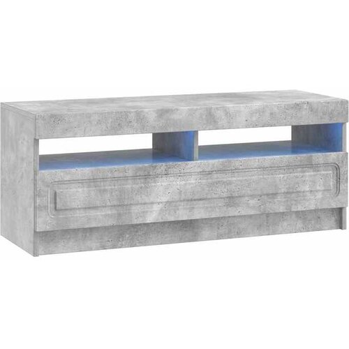 vidaXL LED TV kabinet Betonska siva Konstruirano drvo - Betonska siva Cijene