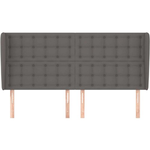  Uzglavlje s u&amp;scaron;ima sivo 163x23x118/128 cm od umjetne kože Slike