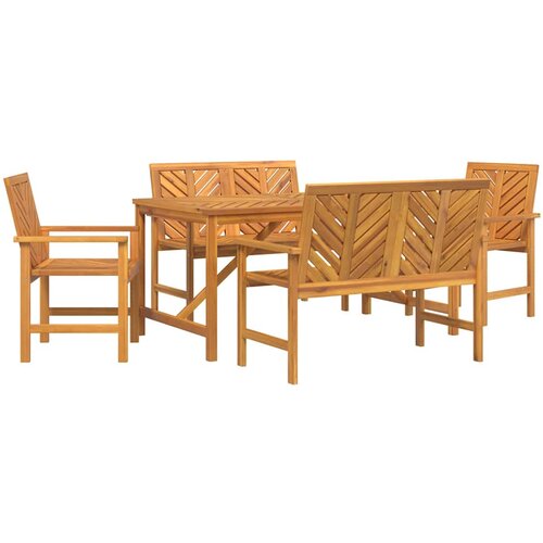 vidaXL Komplet za jedilnico v vrtu 5 pcs Rjava 150 x 90 x 74 cm, (5000045121) Cene