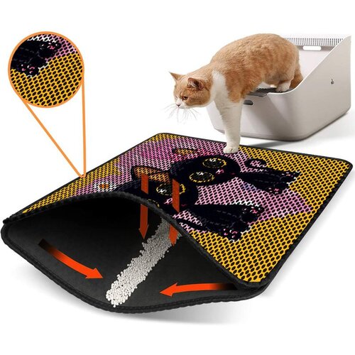 WALLXPERT Nrszn0073 multicolor cat litter mat Cene