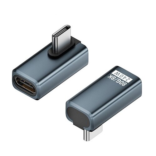 INF 240W 80Gbps USB-C Adapter Ženski na Moški - Pravi Kot (2-Pack) Grey, (5000291553) Cene
