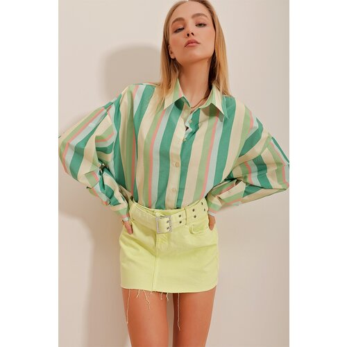 Trend Alaçatı Stili Shirt - Green - Regular fit Cijene