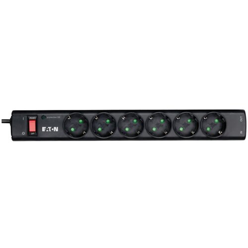 Eaton Protection Strip 6 Tel DIN, 10A, Input: Schuko, Outputs: (6) Schuko, Tel & Internet line Protection, 2yr warranty Cijene
