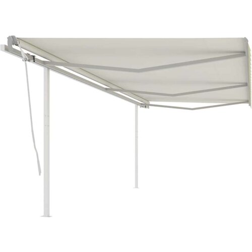  Tenda na ručno uvlačenje sa stupovima 6 x 3 m krem Slike