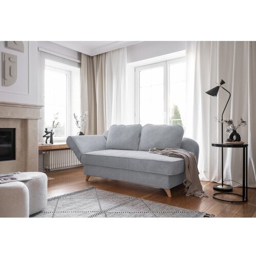 Miuform Svetlo siv ležalnik iz rebrastega žameta (levi kot) Chic Charlotte &amp;ndash; Slike
