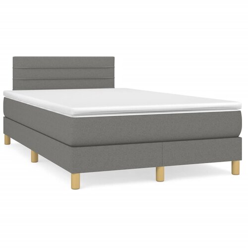 VidaXL Krevet box spring s madracem tamnosivi 120 x 190 cm tkanina Slike