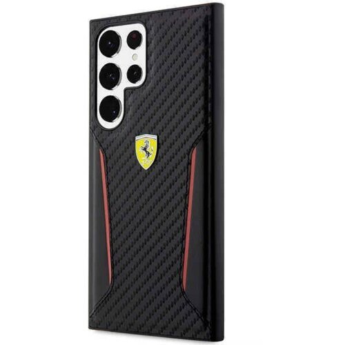Ferrari usnjen ovitek Scuderia FEHCS23LNPYK za Samsung Galaxy S23 Ultra 5G - črn Slike