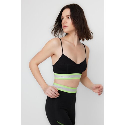 Trendyol Crop Top - Black - Plain Slike