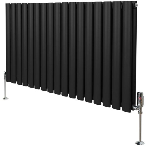 Monster ovalni stebrični radiator in ventili - 600 mm x 1020 mm – črn, (21569841) Cene