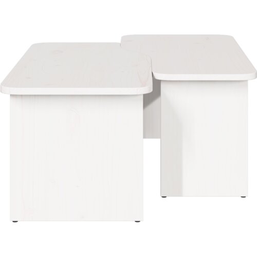 VidaXL Stolić za kavu 2 pcs Bijela 100 x 69 x 35.5 cm Slike