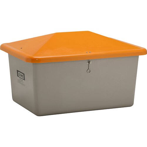 Cemo Posoda za posipni material iz umetne mase s steklenimi vlakni, prostornina 550 l, brez odprtine za odvzemanje, siva posoda Cene