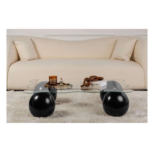 Hanah home Sto za dnevnu sobu Noxa Black Transparent Slike